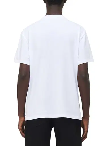 Alexander McQueen Men's Logo Cotton Crewneck T-Shirt - White Black - Size XXL | Thumbnail 4