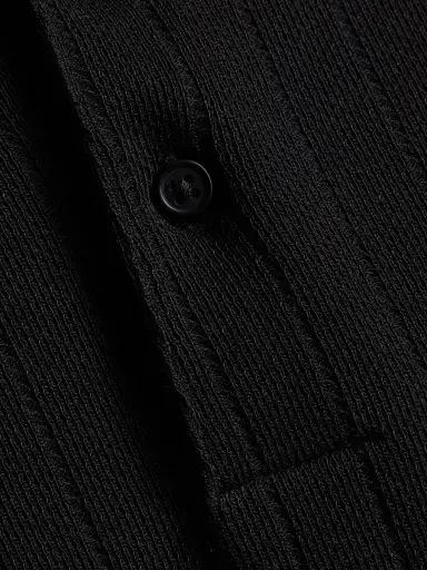 Vince Men's Drop-Needle Striped Pima Cotton Polo Shirt - Black - Size XXL | Thumbnail 7 Vince Men's Drop-Needle Striped Pima Cotton Polo Shirt - Black - Size XXL | Thumbnail 7