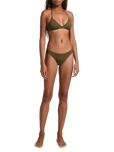 Nili Lotan Women's Stretch Low-Rise Bikini Bottom - Olive Green - Size XL | Thumbnail 2 Nili Lotan Women's Stretch Low-Rise Bikini Bottom - Olive Green - Size XL | Thumbnail 2