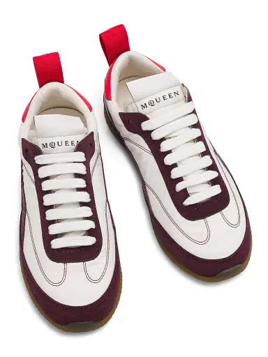 Alexander McQueen Women's EC1 Colorblocked Low-Top Sneakers - Beige Dark Brown - Size 5.5 | Thumbnail 4