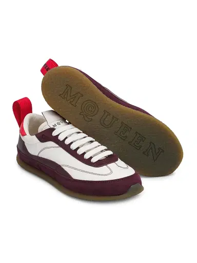Alexander McQueen Women's EC1 Colorblocked Low-Top Sneakers - Beige Dark Brown - Size 5.5 | Thumbnail 6