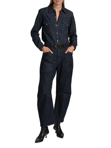 Nili Lotan Women's Travis Oversized Denim Shirt | Thumbnail 2 Nili Lotan Women's Travis Oversized Denim Shirt | Thumbnail 2