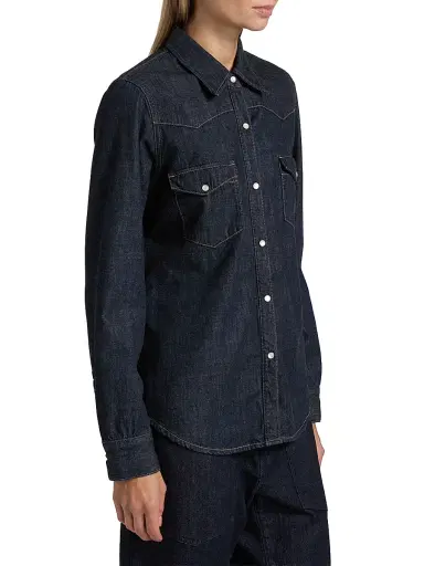 Nili Lotan Women's Travis Oversized Denim Shirt | Thumbnail 4 Nili Lotan Women's Travis Oversized Denim Shirt | Thumbnail 4