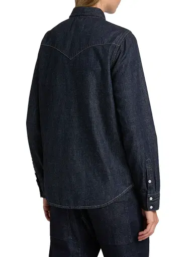 Nili Lotan Women's Travis Oversized Denim Shirt | Thumbnail 5 Nili Lotan Women's Travis Oversized Denim Shirt | Thumbnail 5