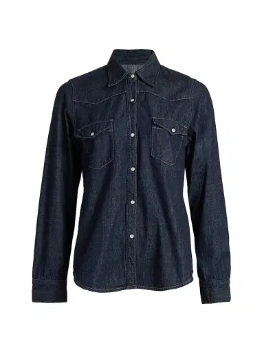 Nili Lotan Women's Travis Oversized Denim Shirt | Thumbnail 1 Nili Lotan Women's Travis Oversized Denim Shirt | Thumbnail 1