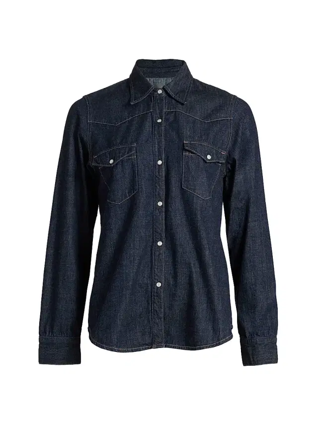 Women's Travis Oversized Denim Shirt - Indigo Rinse