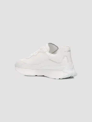 Alexander McQueen Men's Sprint Runner Leather Low-Top Sneakers - White - Size 13 | Thumbnail 2