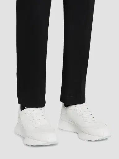 Alexander McQueen Men's Sprint Runner Leather Low-Top Sneakers - White - Size 13 | Thumbnail 5