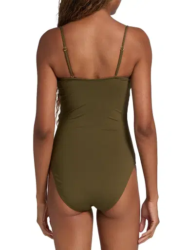 Nili Lotan Women's Semi-Sweetheart One-Piece Swimsuit - Olive Green - Size XL | Thumbnail 4 Nili Lotan Women's Semi-Sweetheart One-Piece Swimsuit - Olive Green - Size XL | Thumbnail 4