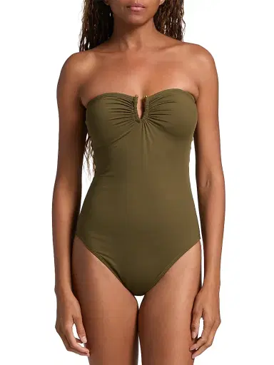 Nili Lotan Women's Semi-Sweetheart One-Piece Swimsuit - Olive Green - Size XL | Thumbnail 5 Nili Lotan Women's Semi-Sweetheart One-Piece Swimsuit - Olive Green - Size XL | Thumbnail 5