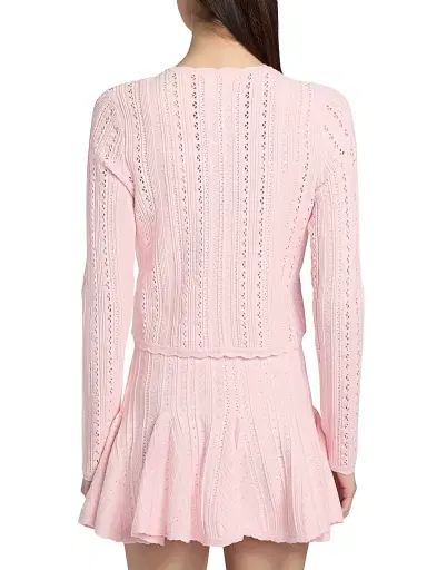 LoveShackFancy Women's Peridot Scalloped Trim Cardigan - Peach Sorbet - Size XXL | Thumbnail 5 LoveShackFancy Women's Peridot Scalloped Trim Cardigan - Peach Sorbet - Size XXL | Thumbnail 5