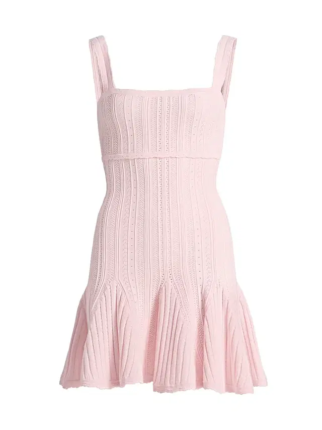 LoveShackFancy Women's Tabatha Pointelle Minidress - Peach Sorbet