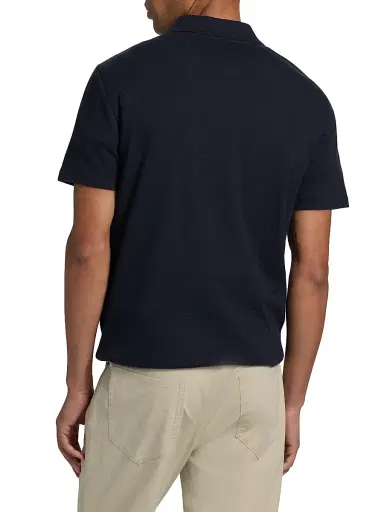Vince Men's Mesh Knit Snap Polo Shirt - Coastal - Size XXL | Thumbnail 5 Vince Men's Mesh Knit Snap Polo Shirt - Coastal - Size XXL | Thumbnail 5