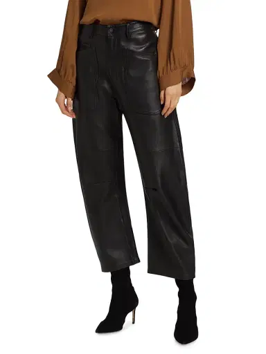 Nili Lotan Women's Shon Leather Pants - Black - Size 8 | Thumbnail 3 Nili Lotan Women's Shon Leather Pants - Black - Size 8 | Thumbnail 3