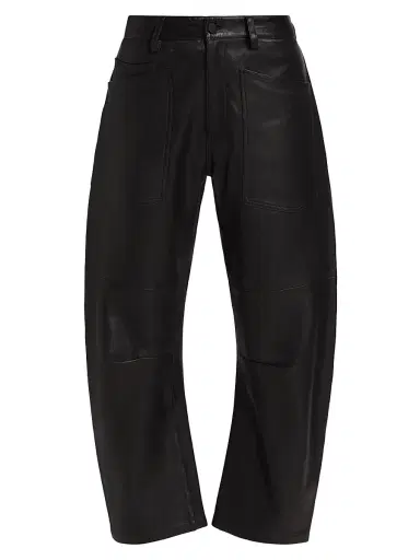 Nili Lotan Women's Shon Leather Pants - Black - Size 8 | Thumbnail 1 Nili Lotan Women's Shon Leather Pants - Black - Size 8 | Thumbnail 1