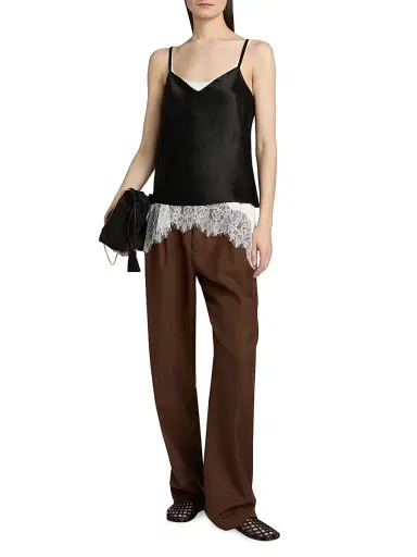 Vince Women's Satin V-Neck Cami - Black - Size XXS | Thumbnail 2 Vince Women's Satin V-Neck Cami - Black - Size XXS | Thumbnail 2