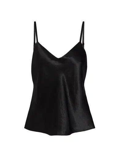 Vince Women's Satin V-Neck Cami - Black - Size XXS | Thumbnail 1 Vince Women's Satin V-Neck Cami - Black - Size XXS | Thumbnail 1