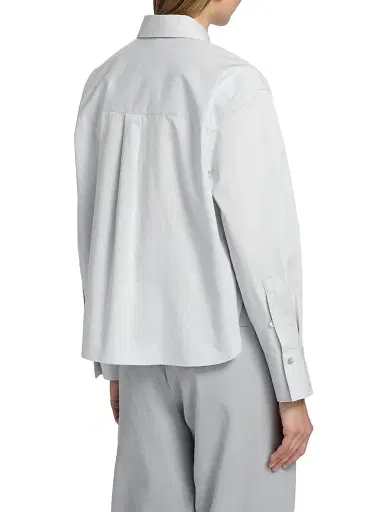 Vince Women's Boxy Cotton Crop Shirt | Thumbnail 5