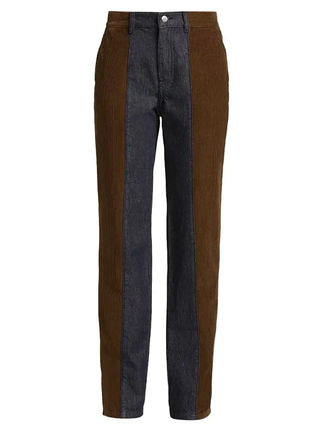 Moschino Jeans Women's Mix Media Mid-Rise Cigarette Jeans - Multi Blue
