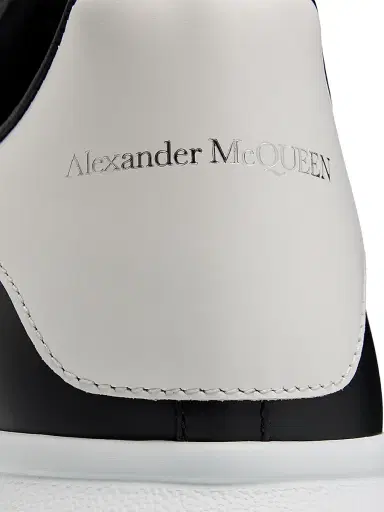 Alexander McQueen Men's Oversized Leather Platform Sneakers - Black White - Size 10 | Thumbnail 4