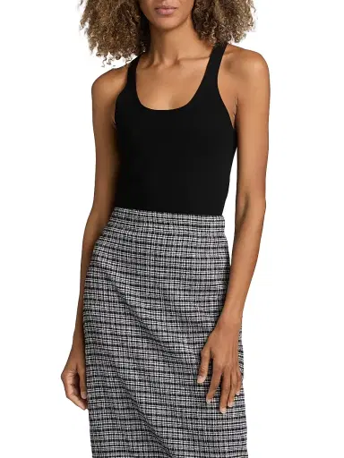Vince Women's Stretch Rib-Knit Scoopneck Tank | Thumbnail 3 Vince Women's Stretch Rib-Knit Scoopneck Tank | Thumbnail 3