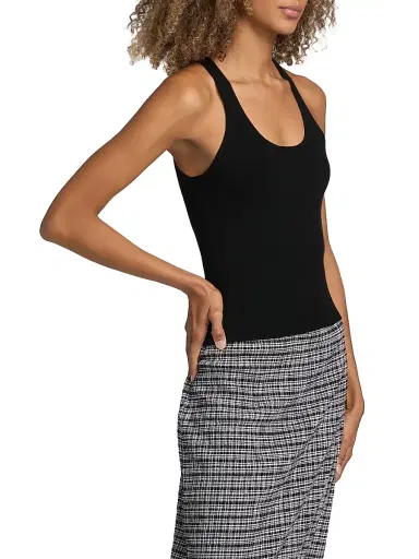 Vince Women's Stretch Rib-Knit Scoopneck Tank | Thumbnail 4 Vince Women's Stretch Rib-Knit Scoopneck Tank | Thumbnail 4