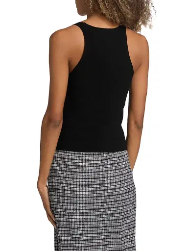 Vince Women's Stretch Rib-Knit Scoopneck Tank | Thumbnail 5 Vince Women's Stretch Rib-Knit Scoopneck Tank | Thumbnail 5