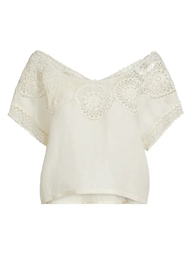 Women's Caila Embroidered Scoopneck Top -