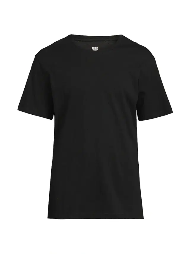 Paige Men's Sorden Pima Cotton Crewneck T-Shirt - Black