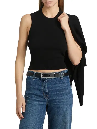Nili Lotan Women's May Cashmere Sweater Vest - Black | Thumbnail 3 Nili Lotan Women's May Cashmere Sweater Vest - Black | Thumbnail 3