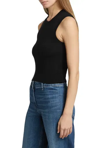 Nili Lotan Women's May Cashmere Sweater Vest - Black | Thumbnail 4 Nili Lotan Women's May Cashmere Sweater Vest - Black | Thumbnail 4