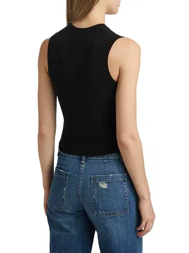 Nili Lotan Women's May Cashmere Sweater Vest - Black | Thumbnail 5 Nili Lotan Women's May Cashmere Sweater Vest - Black | Thumbnail 5