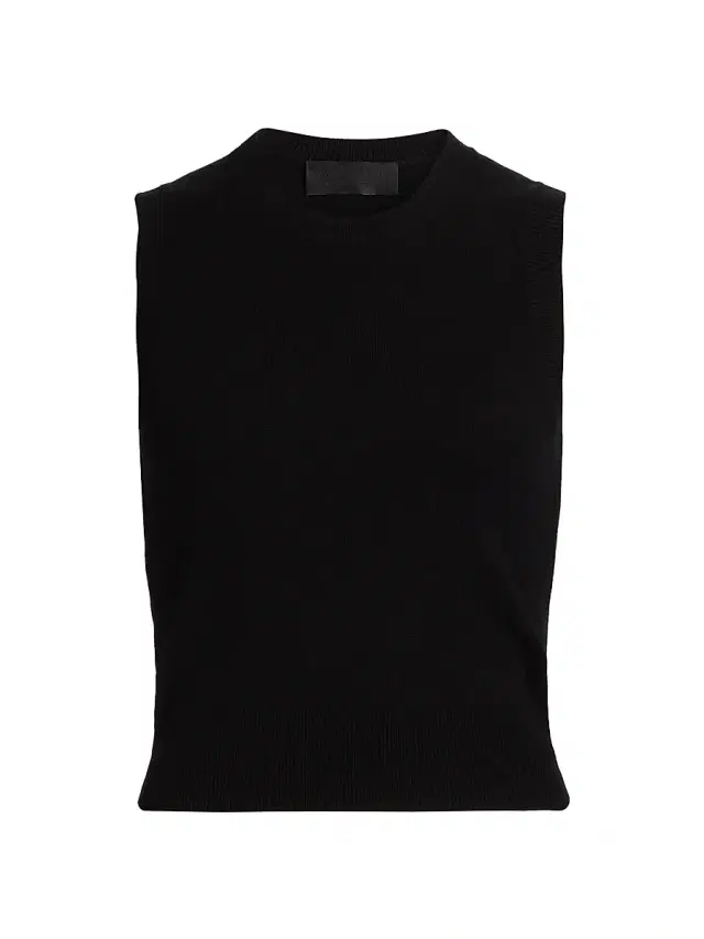 Women's May Cashmere Sweater Vest - Black