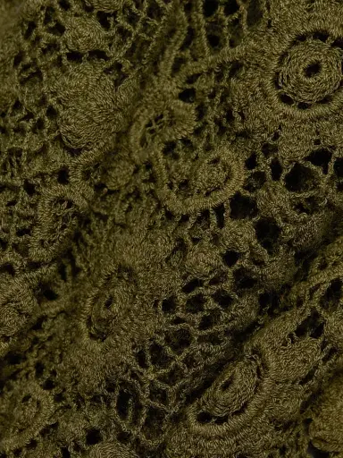 Nili Lotan Women's Della Lace Maxi Dress - Army Green | Thumbnail 6
