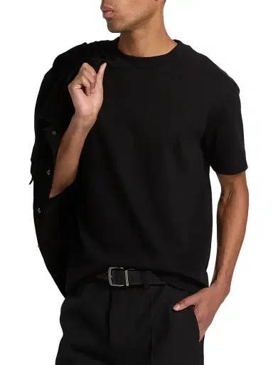 Vince Men's Peached Face Jersey Crewneck T-Shirt | Thumbnail 3