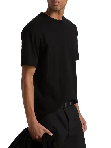 Vince Men's Peached Face Jersey Crewneck T-Shirt - Black - Size XXL | Thumbnail 4 Vince Men's Peached Face Jersey Crewneck T-Shirt - Black - Size XXL | Thumbnail 4