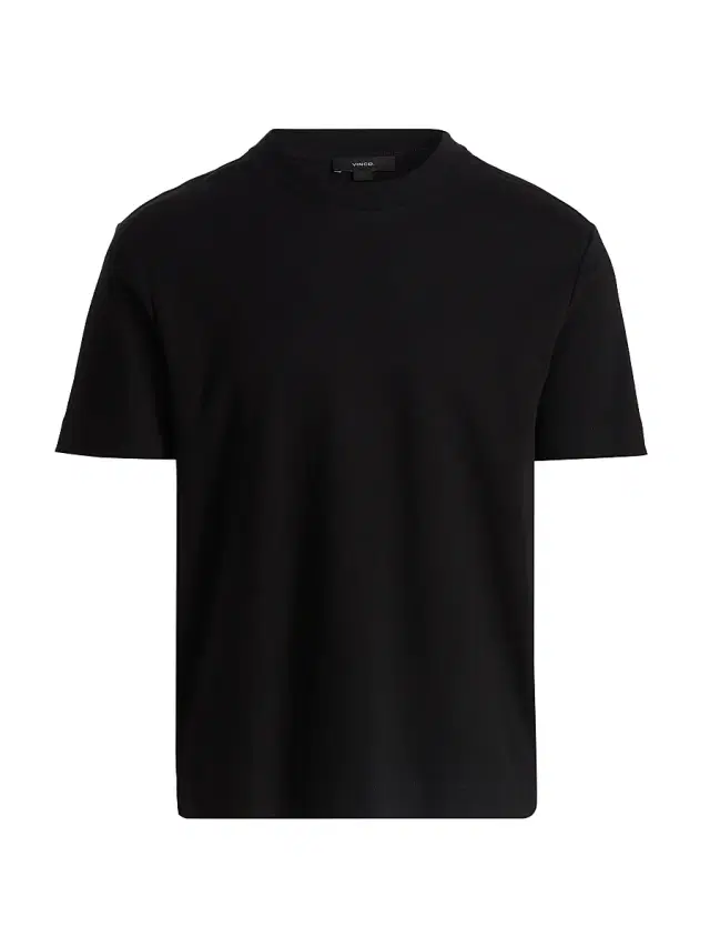 Vince Men's Peached Face Jersey Crewneck T-Shirt - Black