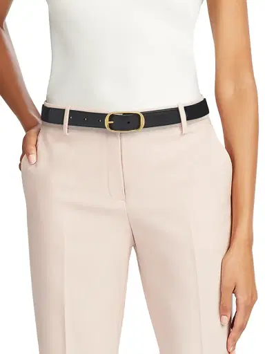 Nili Lotan Women's Reine Leather & Suede Belt - Black | Thumbnail 2 Nili Lotan Women's Reine Leather & Suede Belt - Black | Thumbnail 2