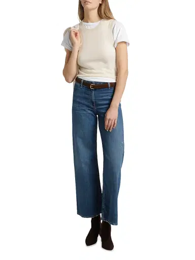 Nili Lotan Women's May Cashmere Sweater Vest - Ivory - Size XL | Thumbnail 2