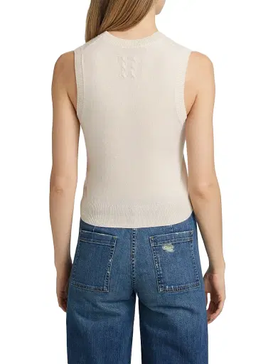 Nili Lotan Women's May Cashmere Sweater Vest - Ivory - Size XL | Thumbnail 5