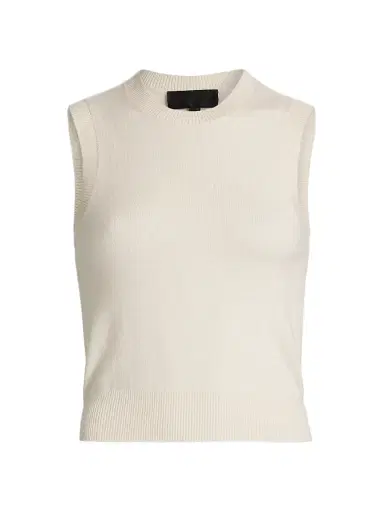 Nili Lotan Women's May Cashmere Sweater Vest - Ivory - Size XL | Thumbnail 1
