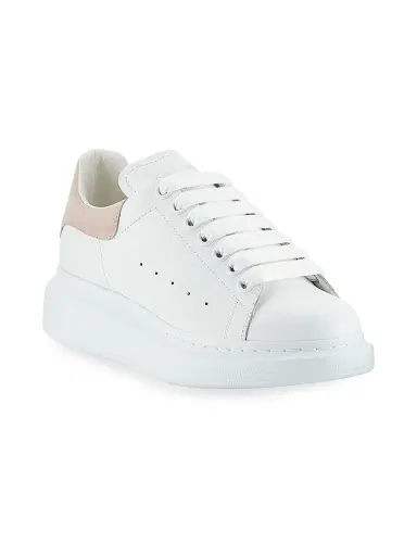 Alexander McQueen Women's Oversized Embossed Logo Colorblocked Suede Sneakers - Pastel - Size 12 | Thumbnail 2