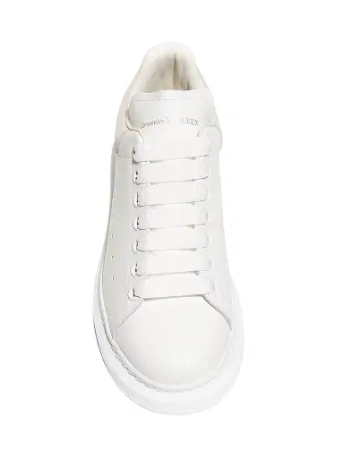 Alexander McQueen Women's Oversized Embossed Logo Colorblocked Suede Sneakers - Pastel - Size 12 | Thumbnail 4