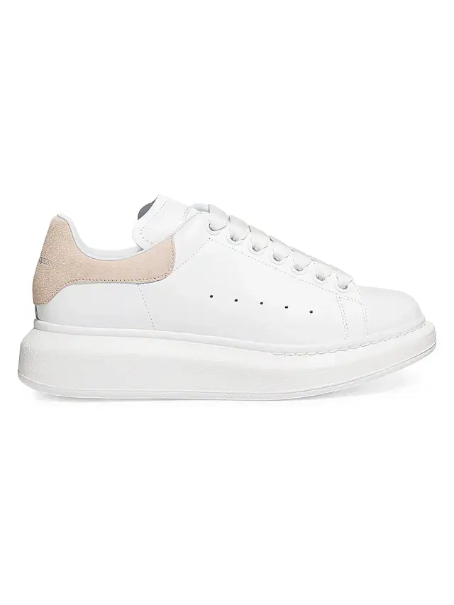 McQueen Women's Oversized Embossed Logo Colorblocked Suede Sneakers - Pastel