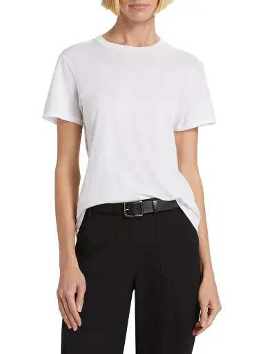 Nili Lotan Women's Mariela Cotton Crewneck T-Shirt - White | Thumbnail 3 Nili Lotan Women's Mariela Cotton Crewneck T-Shirt - White | Thumbnail 3