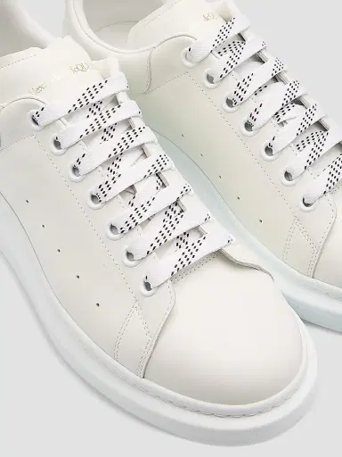 Alexander McQueen Men's Oversized Leather Platform Sneakers - White - Size 9 | Thumbnail 5 Alexander McQueen Men's Oversized Leather Platform Sneakers - White - Size 9 | Thumbnail 5