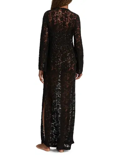 Nili Lotan Women's Della Lace Maxi Dress - Black | Thumbnail 4