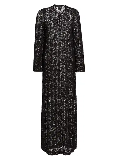 Nili Lotan Women's Della Lace Maxi Dress - Black | Thumbnail 1