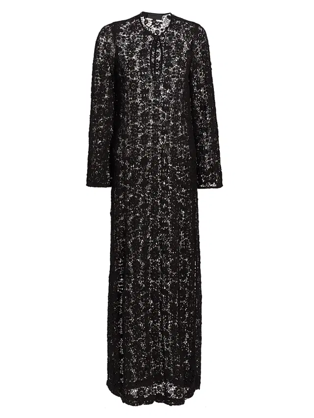 Women's Della Lace Maxi Dress - Black