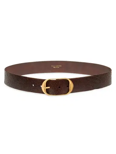 Nili Lotan Women's Nili Leather Belt - Brown - Size Medium | Thumbnail 1 Nili Lotan Women's Nili Leather Belt - Brown - Size Medium | Thumbnail 1
